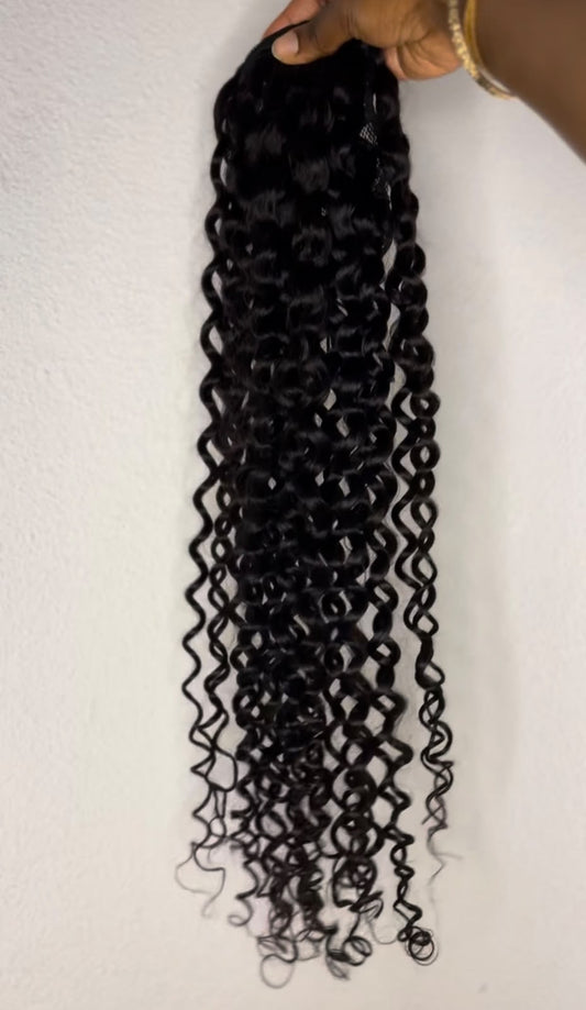 Ponytail Séléna Water Waves - Human Hair