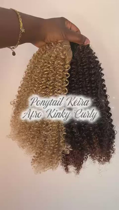 Ponytail Kéira 14 Pouces Afro Kinky Curly - Synthétique Haut de Gamme