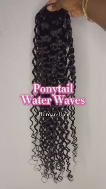 Ponytail Séléna Water Waves - Human Hair
