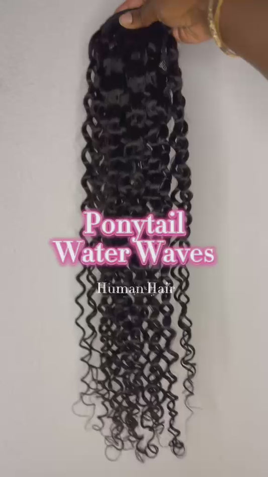 Ponytail Séléna Water Waves - Human Hair
